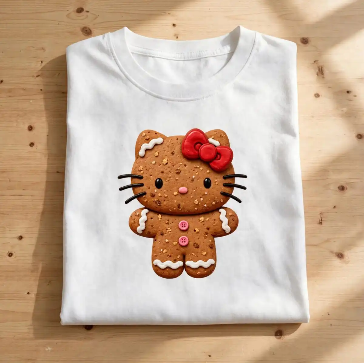 gingerbread hello kitty christmas set - cute cartoon cats png for sublimation gingerbread hello kitty png design printed on a plain product mockup