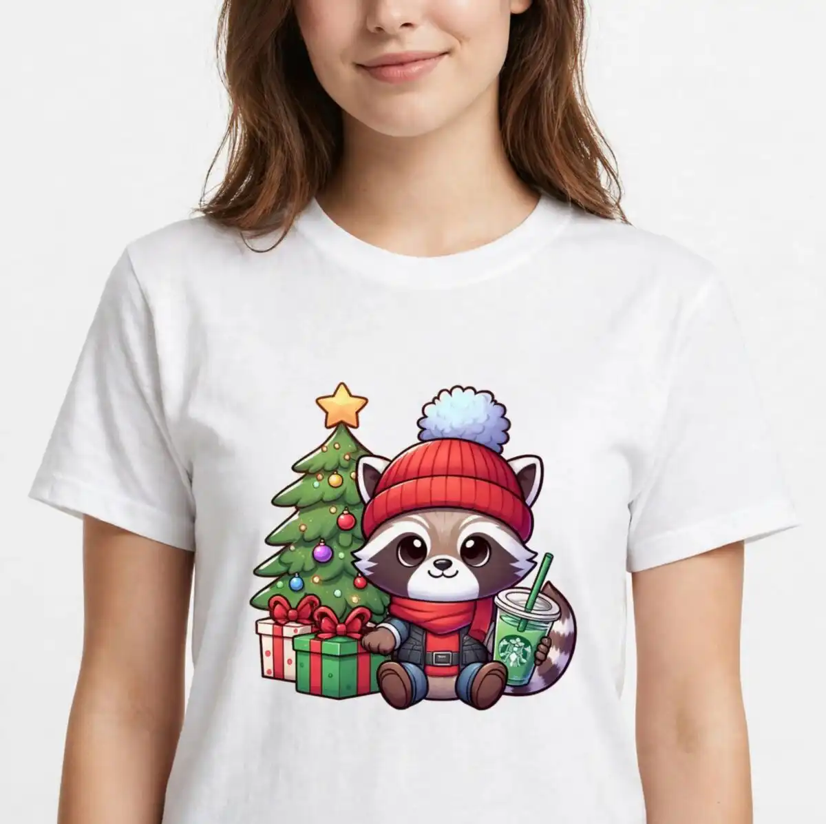 marvel avenger christmas png design printed on a plain product mockup
