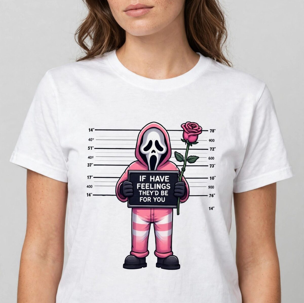 cute chibi horror movies valentine mugshot characters for sublimation horror movies png design printed on a plain product mockup
