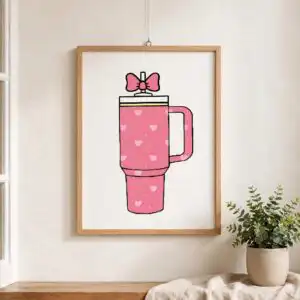 retro obsessive cup disorder valentine's day png tumbler pattern collection retro obsessive cup disorder png design printed on a plain product mockup