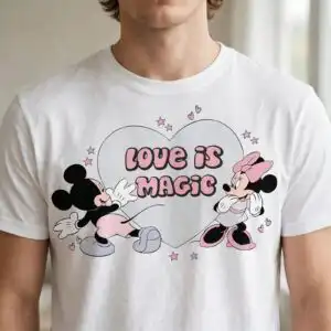 two hearts png black and white love is magic mickey valentine design for mugs, tees two hearts png black and white design printed on a plain product mockup