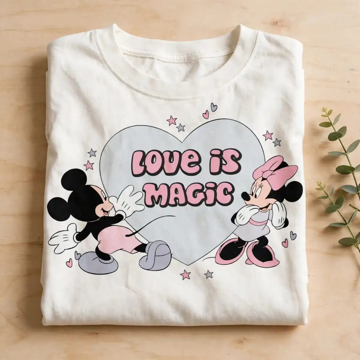 two hearts png black and white love is magic mickey valentine design for mugs, tees two hearts png black and white design printed on a plain product mockup