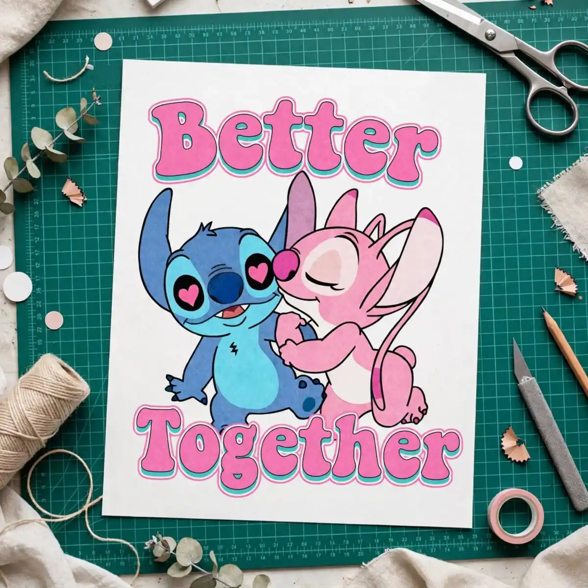 vlt22122326 stitch better together png design printed on a plain product mockup