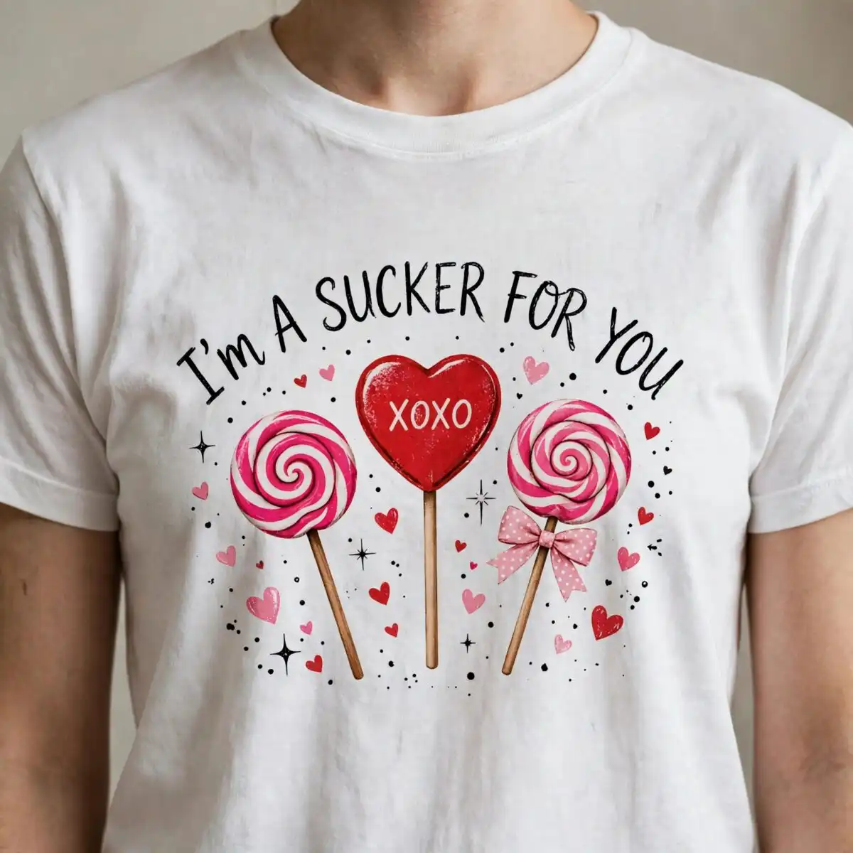 i'm a sucker for you valentine lollipop trio png design for shirts, mugs and tumblers vlt22122340 i'm sucker you png design printed on a plain product mockup