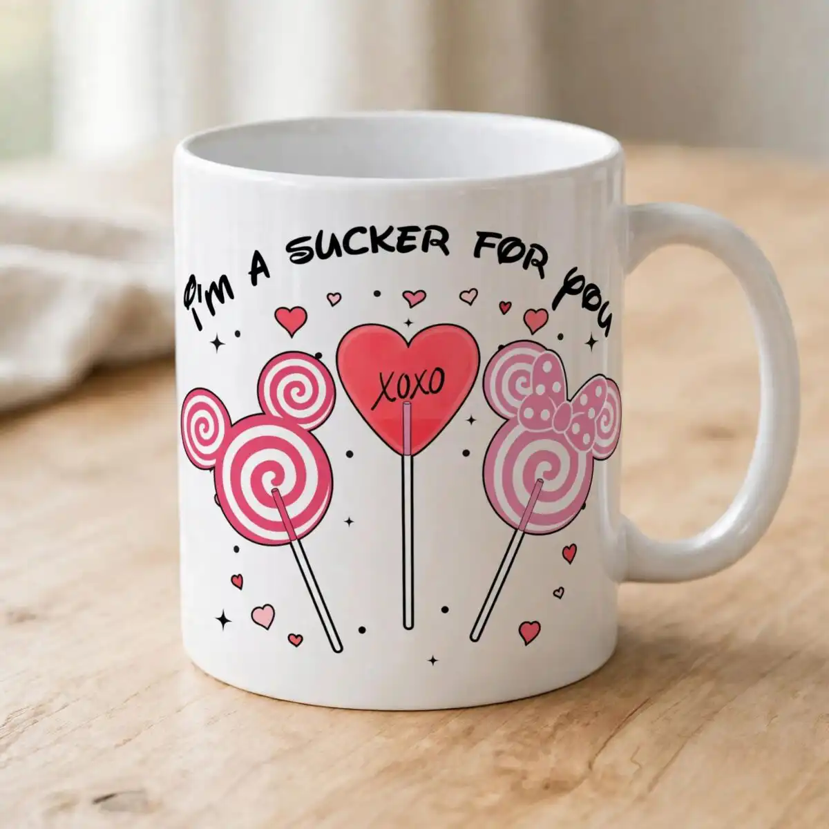i'm a sucker for you valentine lollipop trio png design for shirts, mugs and tumblers vlt22122340 i'm sucker you png design printed on a plain product mockup