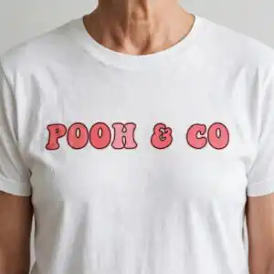 pooh bear png images design printed on a plain product mockup