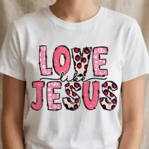 lettering reading love like png design printed on a plain product mockup