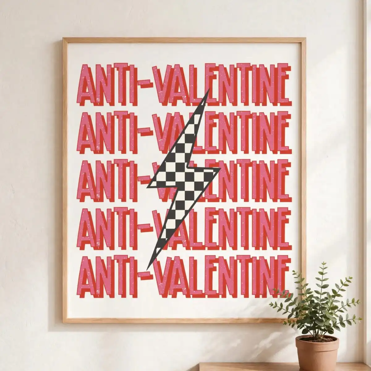 repeated anti valentine lettering png design printed on a plain product mockup