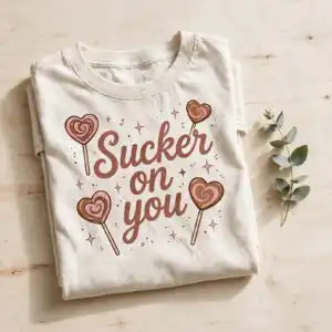 vlt22122389 sucker on you retro heart lollipop valentine png vlt22122389 sucker you png design printed on a plain product mockup