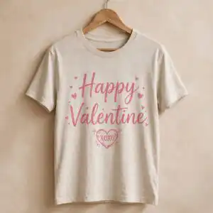baby yoda valentine clipart design printed on a plain product mockup