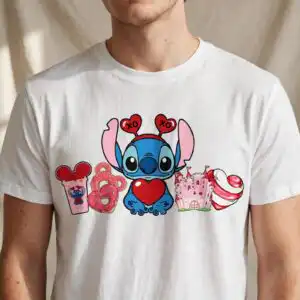 stitch valentine xoxo sublimation design for shirts, tumblers and stickers stitch valentine xoxo png sublimation design printed on a plain product mockup