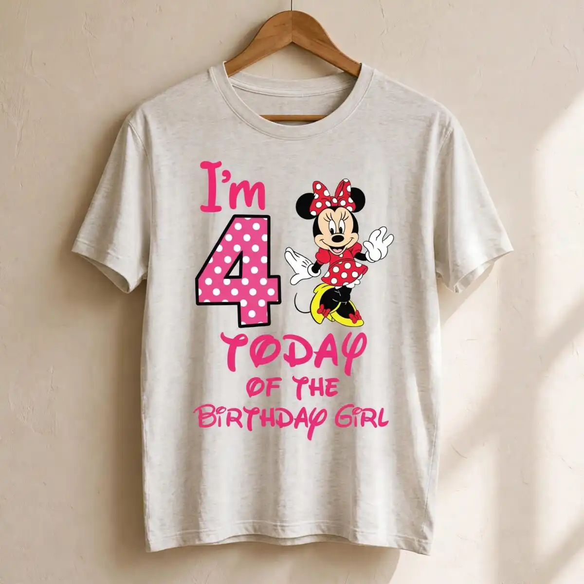 disney birthday girl svg design printed on a plain product mockup