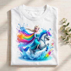 frozen queen splash watercolor png collage for birthday shirts, tumblers and party crafts frozen queen splash watercolor png design printed on a plain product mockup