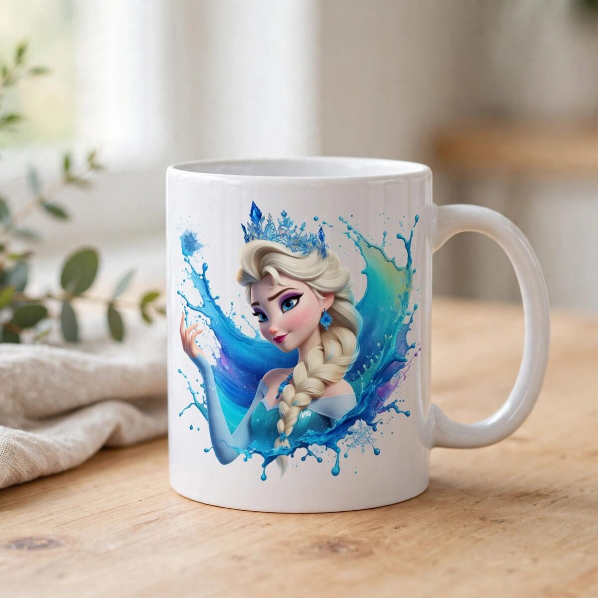 frozen queen splash watercolor png collage for birthday shirts, tumblers and party crafts frozen queen splash watercolor png design printed on a plain product mockup