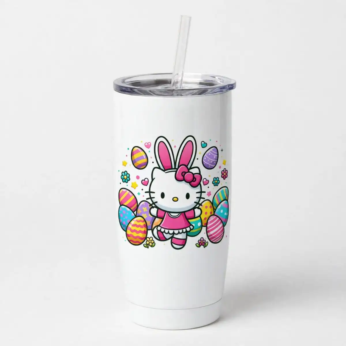easter rabbit cartoon images png grid of 16 kawaii cat characters with pink bows and bunny rabbit cartoon images png design printed on a plain product mockup