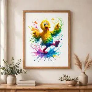 sesame street png images design printed on a plain product mockup