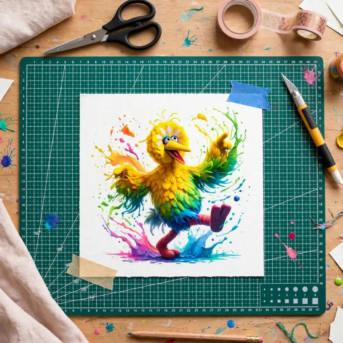 sesame street png images design printed on a plain product mockup