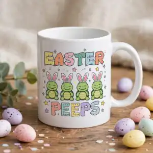 cartoon easter bunny png images for easter shirts, mugs and totes png images for easter design printed on a plain product mockup