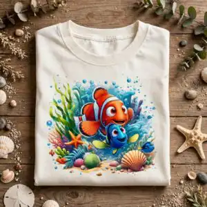 finding nemo png images design printed on a plain product mockup