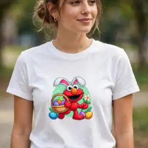 sesame street png characters easter - 20 bunny ear monsters with eggs and baskets sesame street png characters design printed on a plain product mockup