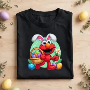 sesame street png characters easter - 20 bunny ear monsters with eggs and baskets sesame street png characters design printed on a plain product mockup