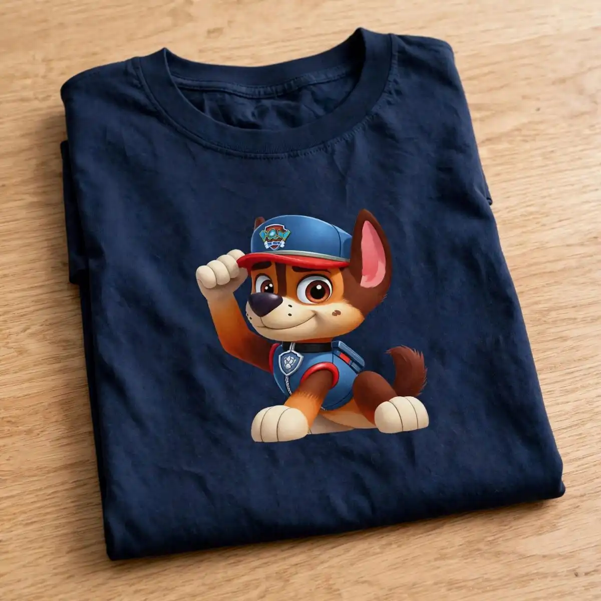 paw patrol png images design printed on a plain product mockup