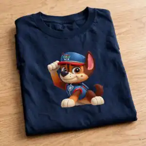 paw patrol png images design printed on a plain product mockup
