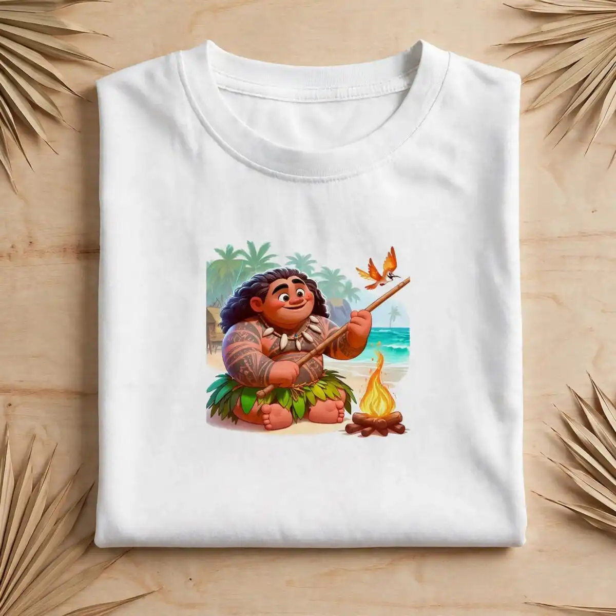 moana disney png preview with chibi polynesian girl for birthday sublimation moana disney png design printed on a plain product mockup