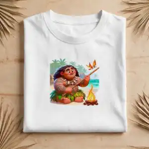 moana disney png preview with chibi polynesian girl for birthday sublimation moana disney png design printed on a plain product mockup