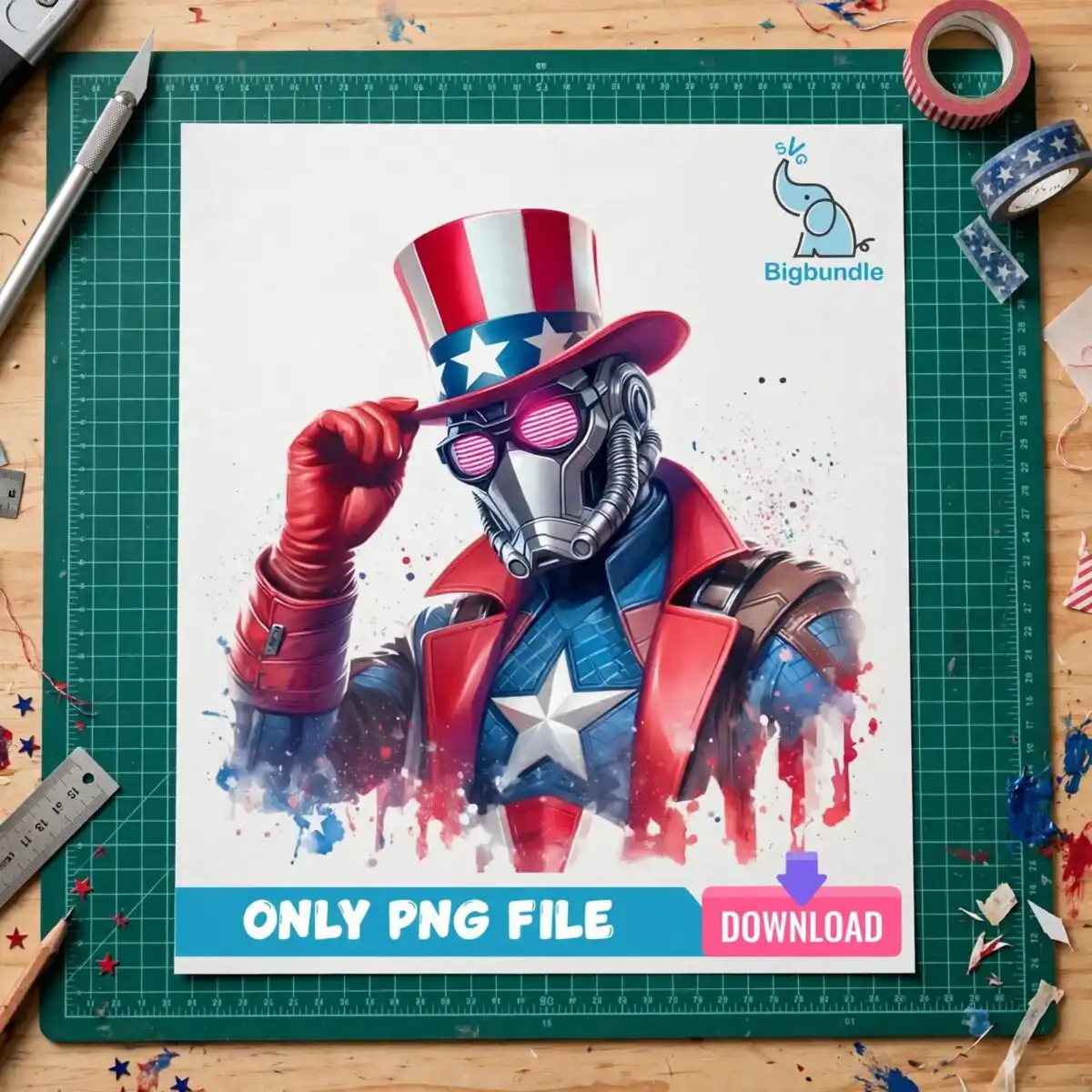 star lord png design printed on a plain product mockup
