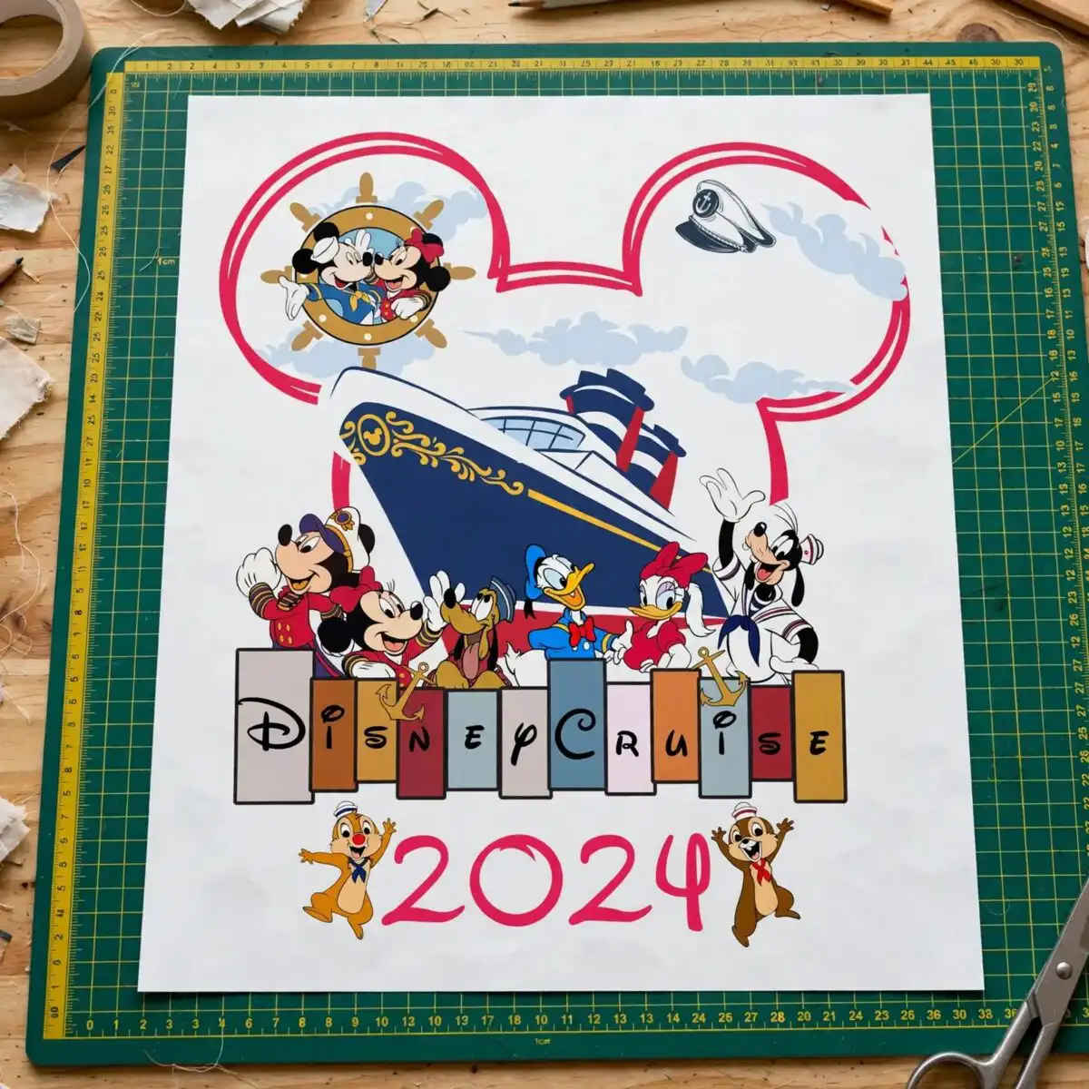 disney cruise family vacation png art for shirts and tees disney png for shirts design printed on a plain product mockup