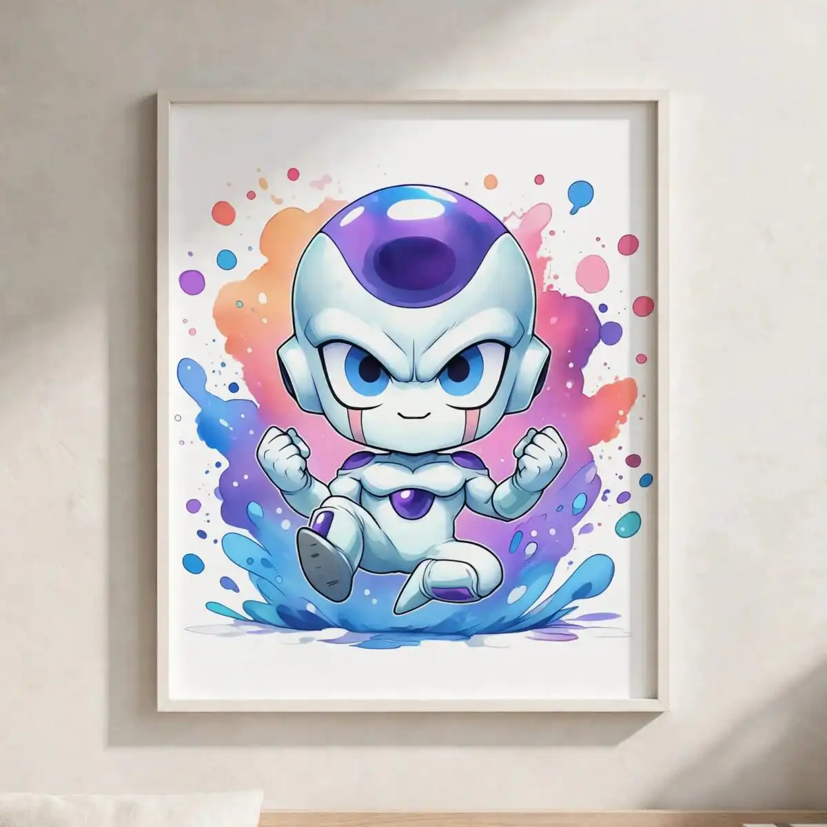 cute chibi frieza anime characters png design for kids shirts and stickers chibi frieza anime characters png design printed on a plain product mockup