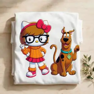 velma dinkley hello kitty png sublimation design printed on a plain product mockup