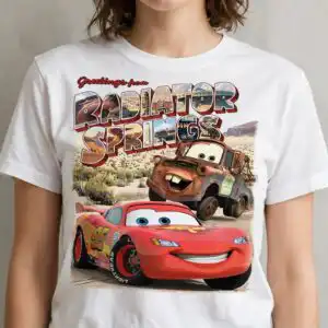 radiator springs png design printed on a plain product mockup